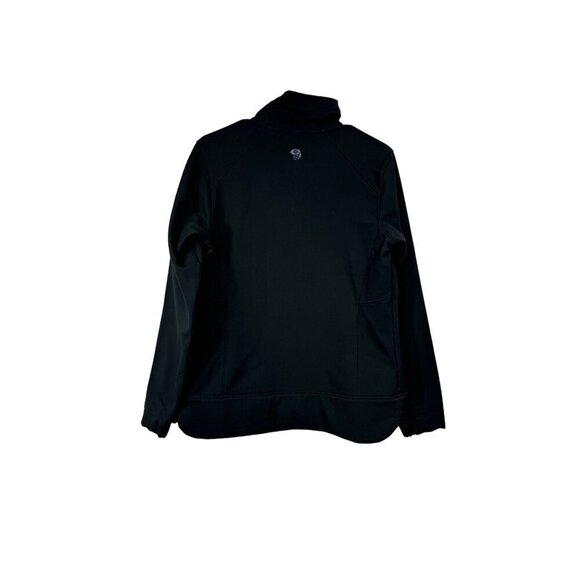Mountain Hardwear Size Large Fleece Lined Softshell Jacket Black Full Zip - Picture 3 of 8